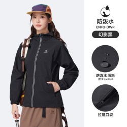 骆驼 防风防水加绒保暖 运动夹克