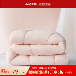 水星家纺 轻松享长效抗菌四季被 A类七孔纤维子母被 150cm×210cm