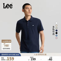 Lee 26夏季翻领小Logo徽标男短袖POLO衫