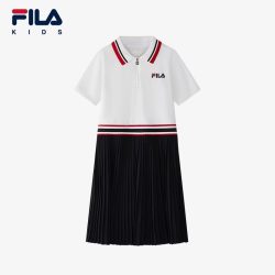 FILA 儿童童装裙子2026夏季新款女中大童网球连衣裙