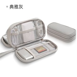 鹿贲美 数据线收纳包便携多功能充电线保护袋旅行外出随身配件理线包