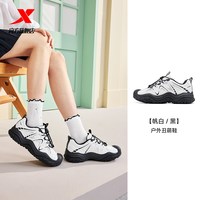 特步 丑萌防滑宽楦轻便徒步鞋秋季老爹鞋透气运动鞋女士户外登山鞋