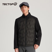 探拓 户外轻薄羽绒服男鸭绒保暖外套男 云墨黑 3XL