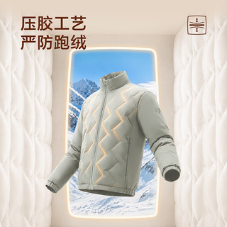 海澜之家 山不在高系列 90绒压胶立领羽绒服 浅灰 2XL