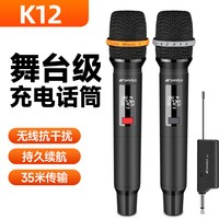 山水 家用无线话筒麦克风U段调频Ktv专用K歌卡拉OK充电会议