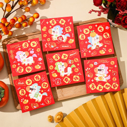 福随马至2026马年新年红包袋卡通利是封春节儿童压岁钱方形小红包
