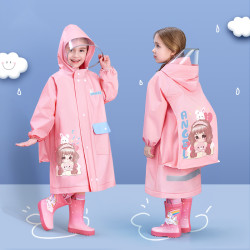 备美 BMBEIMEI/备美卡通雨衣男女加大书包位卡通防水学生专用雨衣