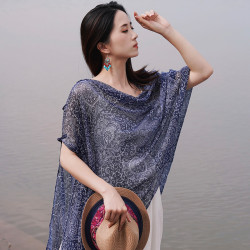 宫佩 西南川西大理旅游拍照民族风丝巾女海边披肩