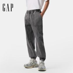 Gap 男装春季新款微弹松紧束脚牛仔裤宽松百搭休闲长裤720846