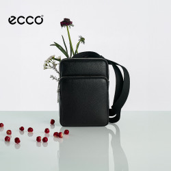 ecco 商务包 斜挎包黑色多层商务通勤包 斜挎包 9107773 黑色910777390000 均码