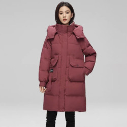 雪中飞 女士加厚保暖长款羽绒服