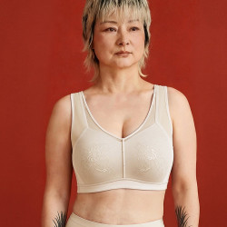 染岸 中年妈妈内衣妇女专用薄款大码无痕舒适型无钢圈收副乳文胸罩
