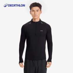 迪卡侬 长袖速干T恤男半拉链跑步上衣T恤春秋薄款训练服357251RFP5