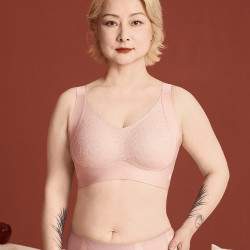 染岸 大码中年妈妈内衣全罩杯上托文胸妇女专用大码无钢圈舒适胸罩