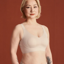 染岸 中年妈妈内衣妇女专用大码无痕薄款无钢圈收副乳防下垂文胸罩