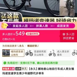 永久撼地者山地自行车 禧玛诺变速器 铝架