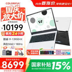 七彩虹 隐星P16 Pro i9-13900HX RTX5060 白色 16GB+512GB 笔记本电脑