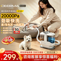 德尔玛 布艺清洗机家用吸尘器 高压多功能清洁机 20kPa 20kPa大吸力BY300