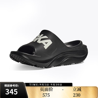 HOKA ONE ONE男女同款ORA ATHLETIC厚底缓震运动恢复拖鞋沙滩凉鞋 BWHT-黑色/白色 38.5 (US6 38 2/3)