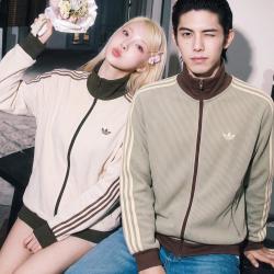 adidas 三叶草 三叶草外套男女装上衣26秋新款宽松复古华夫格运动休闲夹克外套