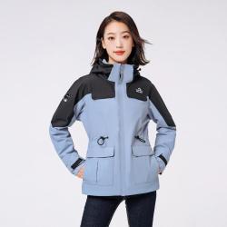 伯希和 户外冲锋衣女三合一可拆卸抓绒保暖防风防水连帽登山服工装外套女