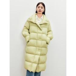 太平鸟 轻奢中长款泡芙羽绒服女冬软糯蓬松保暖立领面包服外套