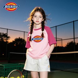 Dickies 女童夏季短袖t恤2026新款童装女孩薄半袖上衣儿童洋气衣服