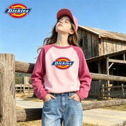 Dickies 女童纯棉上衣t恤2026新款女孩运动休闲长袖打底衫儿童秋装