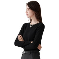 杉杉 含绵羊毛 圆领套头 女士羊毛衫