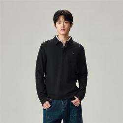 佐丹奴 2026年秋季新款小刺绣珠地针织休闲日常简约长袖POLO男士