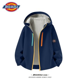 Dickies 男童软壳衣防水童装2026新款中大童冲锋上衣儿童秋装外套
