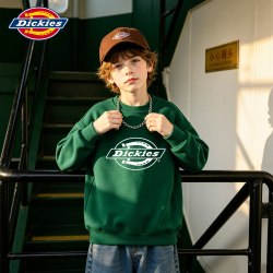 Dickies 男童秋装上衣2026新款中大童春秋款衣服帅气儿童圆领卫衣