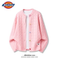 Dickies 女童时尚套装2026新款秋装中大童毛衣开衫儿童弯刀牛仔裤