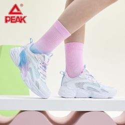 匹克 态极休闲鞋女鞋透气网面跑鞋厚底增高百搭复古老爹鞋运动鞋女