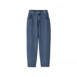 無印良品 MUJI 无印良品 MUJI 女式木棉混牛仔桶形裤女款裤子25年冬季女装萝卜裤」XL