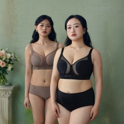 EMMA ROSE EMMAROSE薄款大码内衣女大胸显小聚拢全罩杯收副乳上托防下垂文胸