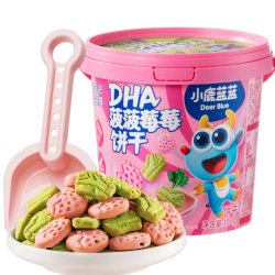 小鹿蓝蓝 菠菠莓莓饼干 草莓菠菜味 108g