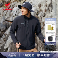 MAMMUT Comfort 男士户外徒步舒适轻便轻量防泼水软壳夹克外套 黑色 M