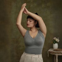 EMMA ROSE EMMAROSE大码保暖背心女打底衫内衣恒温自发热加绒加厚上衣25冬季