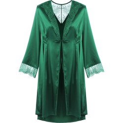 EMMA ROSE EMMAROSE薄款性感大码睡袍胖mm长款系带浴袍宽松睡衣可外穿家居服