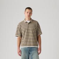 Levi's 李维斯26年秋季新款男士美式复古针织休闲条纹短袖POLO衫