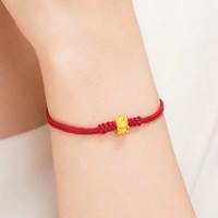 老庙黄金 黄金足金萌趣马手绳5D立体小马抱福灵动精致福气在怀百搭