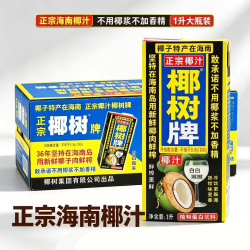 椰树 海南椰树牌椰汁 1L*12盒 正宗椰汁植物蛋白饮料家庭聚会 6月椰汁