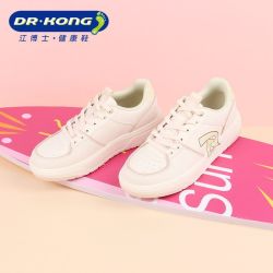江博士 女童鞋休闲中大童板鞋系带软底防滑运动鞋C1005654