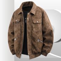 皮尔·卡丹 26春秋新品男式皮衣PU皮夹克休闲百搭翻领外套