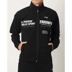 FILA 男士长袖运动夹克外套 男士运动夹克 BLACK
