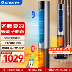 格力 取暖器家用暖风机冷暖两用电暖器等离子除菌电暖气片冬暖夏凉电风扇无叶塔扇落地扇 FL-