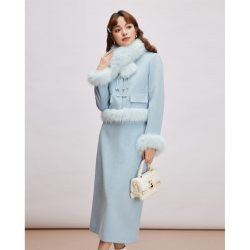 爱依服 时尚要在2026冬季新款法式名媛淑女气质高级感上下套裙