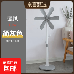 骆驼 电风扇家用落地扇电扇立式学生宿舍办公室迷你风扇节能轻音大风力 落地扇强风六叶【灰色