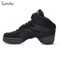 SANSHA 法国三沙sansha正品女士成人爵士舞舞蹈鞋广场舞跳舞鞋女软底真皮